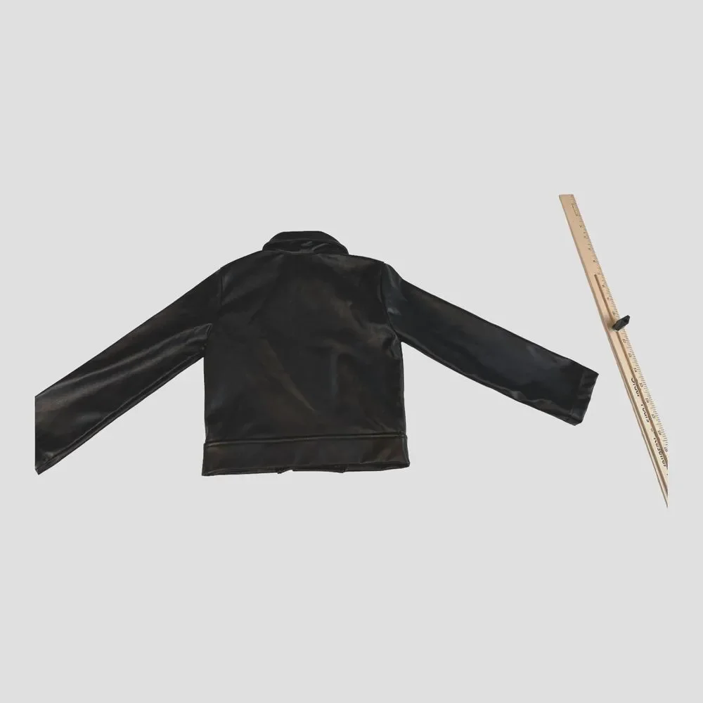 Wonder  Nation Biker Jacket‎ Faux Black Leather Kid's XS